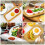 2Pcs Multi-Compartment Ceramic Dipping Dishes with Wooden Serving Tray 7
