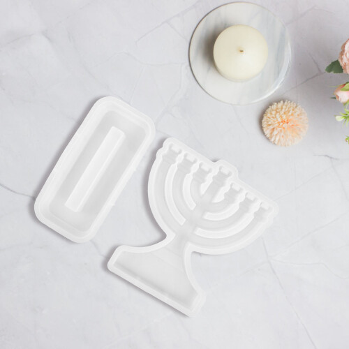 1Ensemble Moule Bougeoir Silicone Résine DIY 2