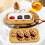 2Pcs Multi-Compartment Ceramic Dipping Dishes with Wooden Serving Tray 10