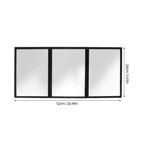 Tri-Fold Black Magician Practice Mirror for Coin & Card Tricks 1