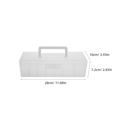 2Pcs White Plastic Garden Seed Organizer Box Portable with Dividers 1