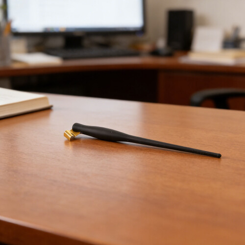2Pcs Black Metal Plastic Dip Pen Holders for Calligraphy Home Use 2