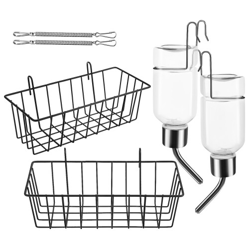 Rabbit Hay Feeder & Water Bottle for Small Pets 1