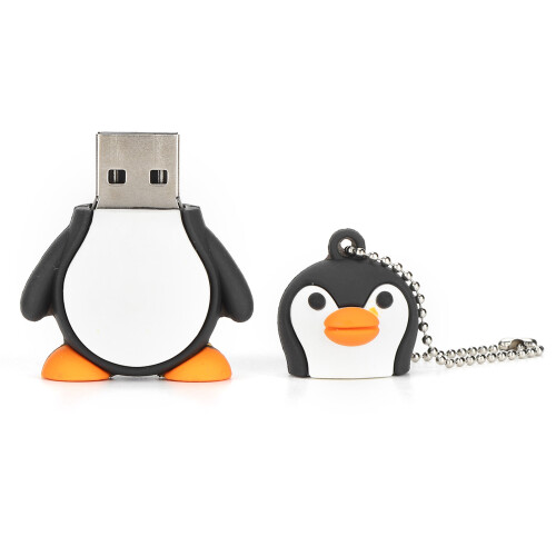 Φορητή συσκευή αποθήκευσης, μονάδα flash USB με χαριτωμένο σχέδιο πιγκουίνου σε