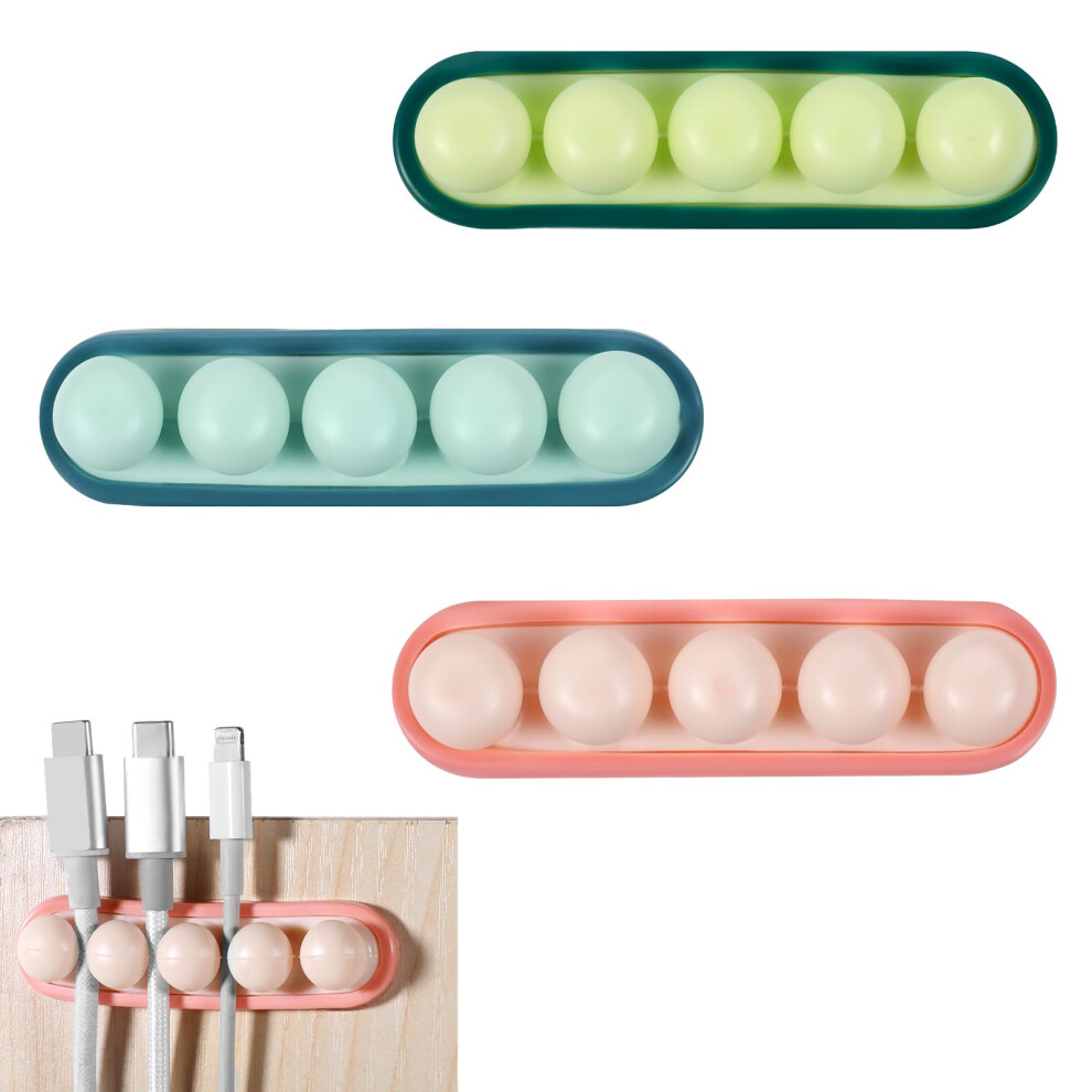 Self Adhesive Cable Organizer 4 Slot Cord Clips Set, Tangle Desk And Car Cable Management Holder 9310869826804