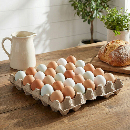 12Pcs Paper Pulp Egg Carton Trays Stackable Egg Storage Organizer 2