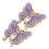 2Pcs Decorative Violet Butterfly Button Covers for Women Collars 6