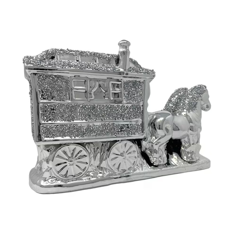 Martinmart Xxl Crushed Diamond Horse Wagon 35Cm Decor