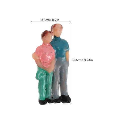 10Pcs Multi Color Miniature Garden Landscape Figurines for Model Train 1