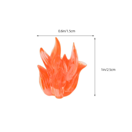 6Pcs Durable ABS Flame Mini Bonfire Model for Micro Landscape Use 1