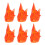 6Pcs Durable ABS Flame Mini Bonfire Model for Micro Landscape Use 10