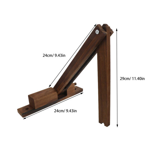 2Pcs Coffee Wood Wall Hanging Lamp Bracket Foldable Adjustable Holder 1