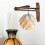 2Pcs Coffee Wood Wall Hanging Lamp Bracket Foldable Adjustable Holder 8