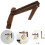 2Pcs Coffee Wood Wall Hanging Lamp Bracket Foldable Adjustable Holder 10