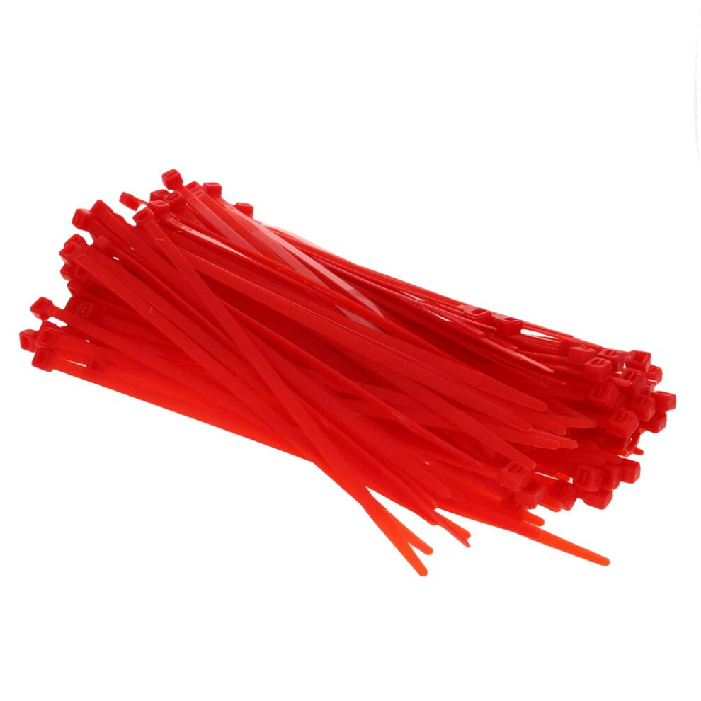 Cable Zip Ties 7.87 X 0.19 Inch Uv Resistant Red Nylon Selflocking Tie Wraps 150 Pack For Indoor And Outdoor Use 9330225822929