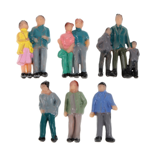 10Pièces Figurines Plastique Décor Miniature Jardin Train