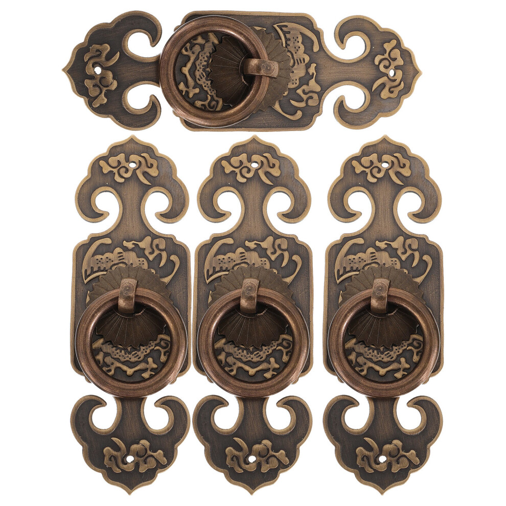 4Pcs Antique Bronze Copper Drawer Pull Handles For Bedroom Furniture 3752665686651