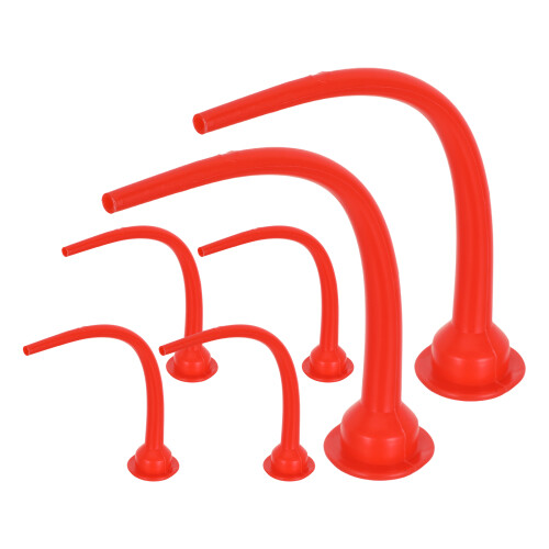 6Pcs Red Reusable Plastic Caulk Nozzle Tips for Accurate Home Repairs