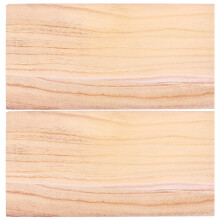 2Pièces Bois Brut Massif Beige Pour Étagères Compartiments
