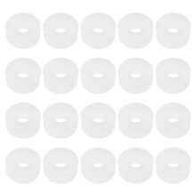 20Pcs White Silicone Air Chuck Gaskets for Tire Valves Leakproof Seal