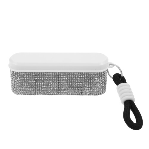 White Portable Pill Keychain Multigrid Pill Box for Daily Use