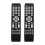 2Pcs Black Universal TV Remote Control Plastic Alloy Compact Portable 1