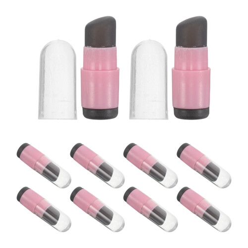 10Pièces Pinceaux Silicone Rose Compacts Pour Voyage