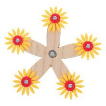 Natural Wood Parrot Toy Rotating Cage Activity Toy