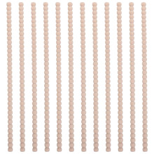 12Pièces Bandeau Bois À Perles Demi-Rondes Beige Pour Bordures Meubles