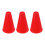 3Pcs Kid-Friendly Red Plastic Cheer Megaphone for Sports 1