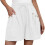Womens Shorts Casual Elastic Waist Drawstring -White M 1