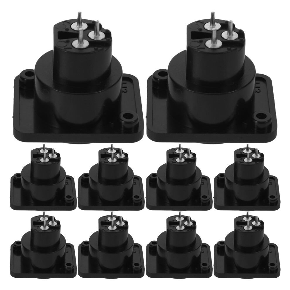 10Pcs -Pin Female Xlr Panel Mount Socket For Microphone Audio 3752501008975