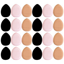 30Pcs Mini Powder Puff Set Multi-Color Soft Sponge for Precise Makeup