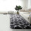 Shag Geometric Rug Black & White 63" x 23.6" 1