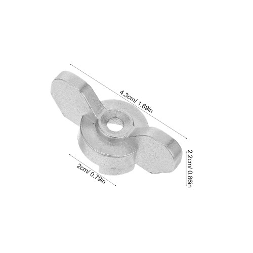 2Pièces De Remplacement Valve Chauffage Aluminium Argent 1