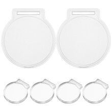 6Pcs Acrylic Round Medal Display Holder Dustproof Protective Box