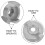 2Pièces De Remplacement Valve Chauffage Aluminium Argent 4