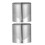 2Pcs PVC Staircase Handrail End Caps Silver Loaf Shape Railing Covers 1