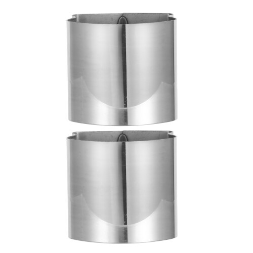 2Pcs PVC Staircase Handrail End Caps Silver Loaf Shape Railing Covers