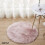 Faux Fur Rug Round Fluffy Non-Slip 30 cm White 1