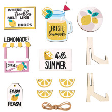 Juego de 3 piezas de bandeja decorativa escalonada Farmhouse Lemonade