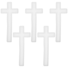 5Pcs Durable Transparent Cross Molds for DIY Baptism Candles and Resin