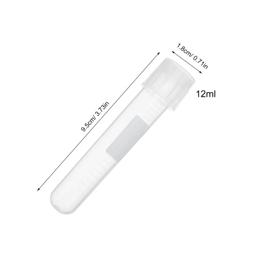 50Pcs Plastic Test Tubes with Covers Clear Liquid Sampling Tubes 1