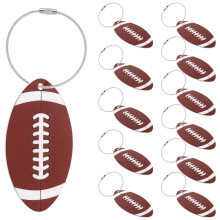 12Pcs Coffee Sports Acrylic Luggage Tags for Football Suitcases