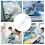 50Pcs Plastic Test Tubes with Covers Clear Liquid Sampling Tubes 5
