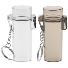 2Pcs Outdoor Waterproof Plastic Lighter Case with Keychain Holder