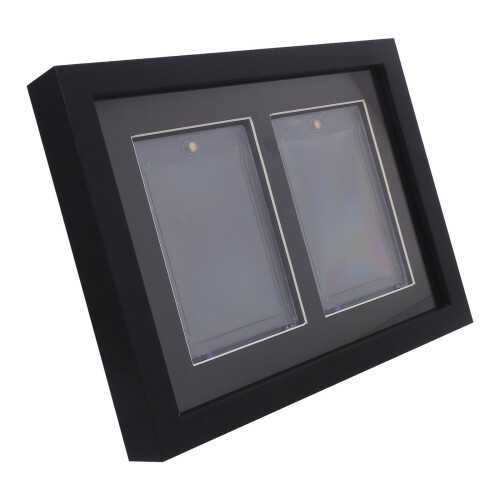 Black Wood Wall Mounted Trading Card Storage Display Boxes