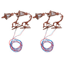 4Pièces Lampes Miniatures Murales LED Marron Pour Décoration Maison