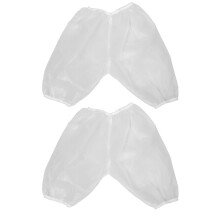 2Pcs PVC Waterproof Adult Diaper Cover White Washable Leakproof Pants