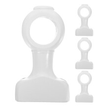 4Pcs Wall Mounted Wood Curtain Rod Holders Heavy Duty White Brackets